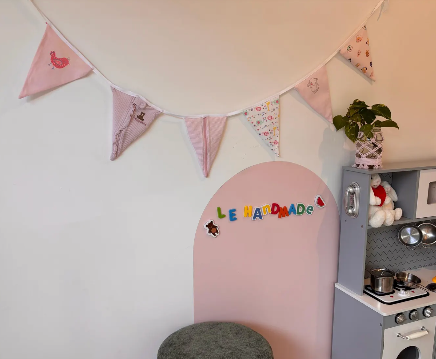 Memory Bunting Made from Preloved Baby Clothes